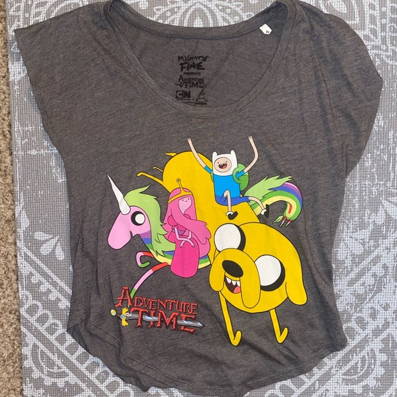 Adventure Time Scoop Neck T-Shirt - Picture 1 of 2
